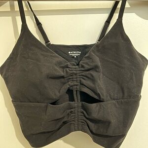 Athleta Cropped Cutout Tank w/Built in Bra - Size M